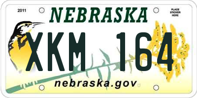 NE license plate XKM164