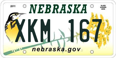 NE license plate XKM167