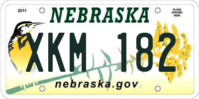 NE license plate XKM182