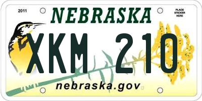 NE license plate XKM210