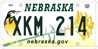 NE license plate XKM214