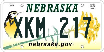 NE license plate XKM217