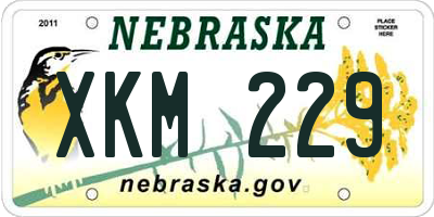 NE license plate XKM229