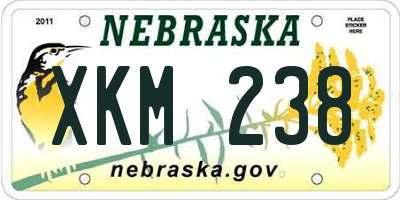 NE license plate XKM238