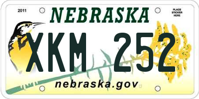NE license plate XKM252