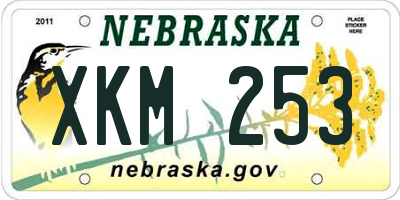 NE license plate XKM253