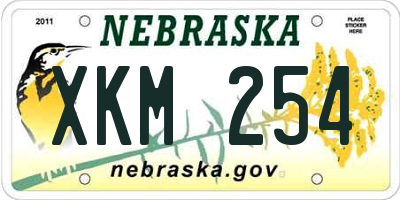 NE license plate XKM254