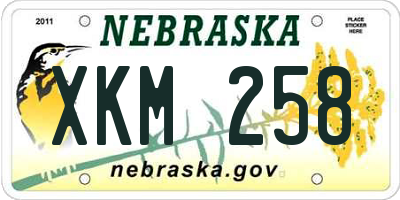 NE license plate XKM258