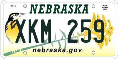 NE license plate XKM259
