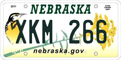 NE license plate XKM266