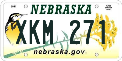 NE license plate XKM271