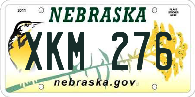 NE license plate XKM276