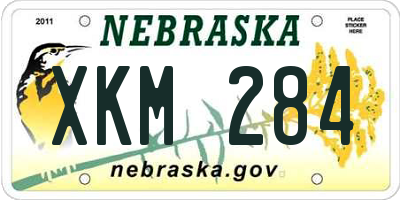 NE license plate XKM284