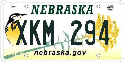 NE license plate XKM294