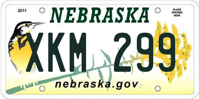 NE license plate XKM299