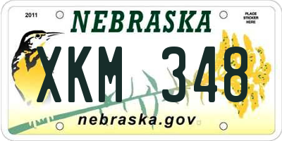 NE license plate XKM348