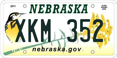 NE license plate XKM352