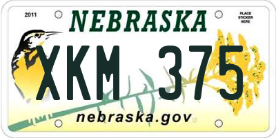 NE license plate XKM375