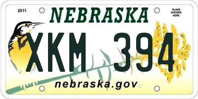 NE license plate XKM394