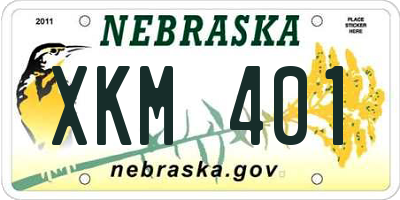 NE license plate XKM401