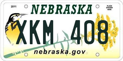 NE license plate XKM408