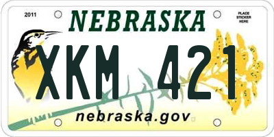 NE license plate XKM421