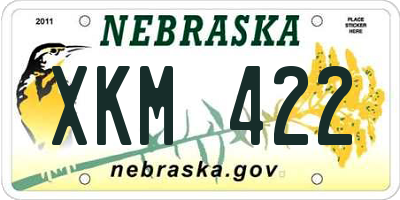 NE license plate XKM422