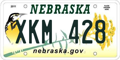 NE license plate XKM428