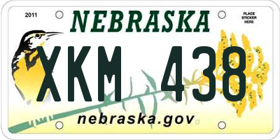 NE license plate XKM438