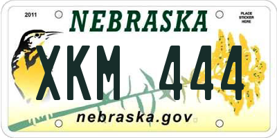 NE license plate XKM444