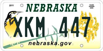 NE license plate XKM447