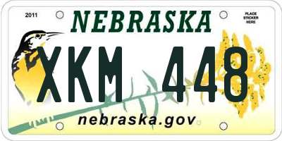 NE license plate XKM448