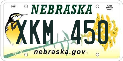 NE license plate XKM450