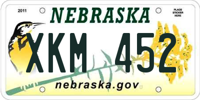NE license plate XKM452