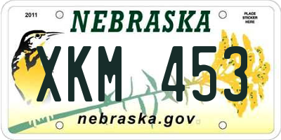 NE license plate XKM453