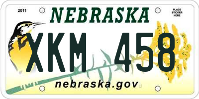 NE license plate XKM458