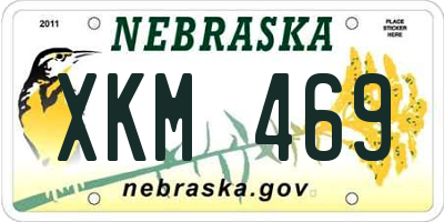 NE license plate XKM469