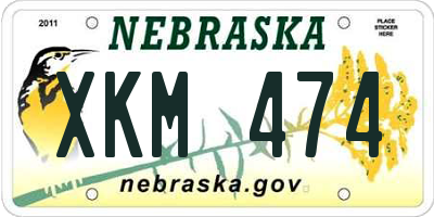 NE license plate XKM474