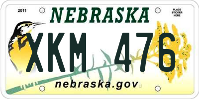 NE license plate XKM476