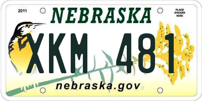 NE license plate XKM481