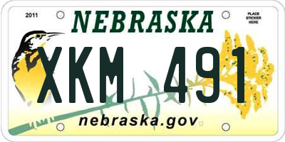 NE license plate XKM491