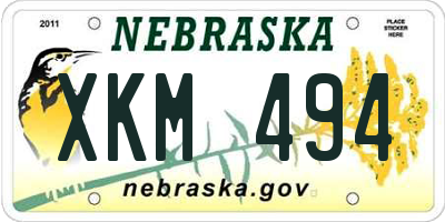 NE license plate XKM494
