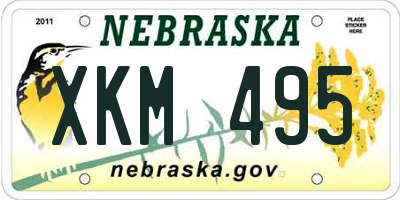NE license plate XKM495