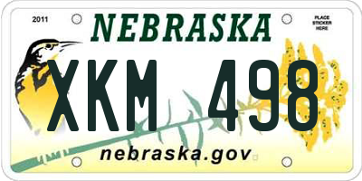 NE license plate XKM498