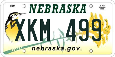NE license plate XKM499