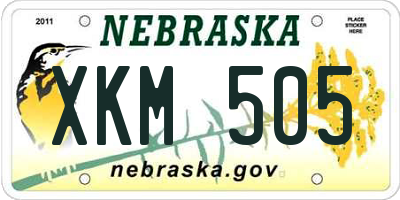 NE license plate XKM505