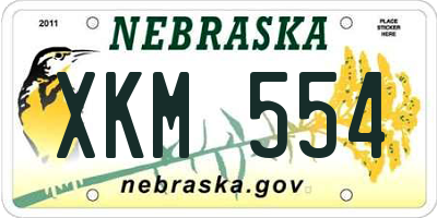 NE license plate XKM554