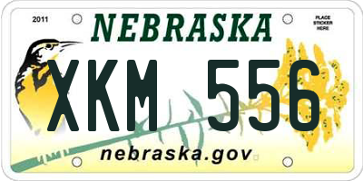 NE license plate XKM556