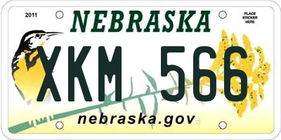 NE license plate XKM566