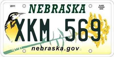 NE license plate XKM569